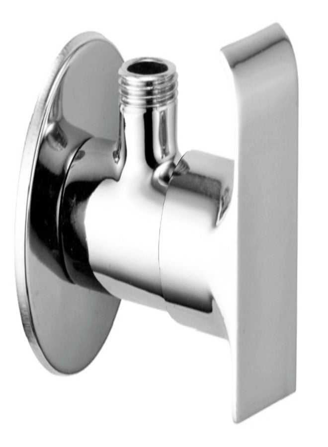 صمام زاوية سريع من النحاس الأصفر من DRIZZLE لحنفيات الحمامات، وسخانات المياه، وتوصيلات أحواض الغسيل (فضي، مطلي بالكروم، 10 × 5 × 5 سم)